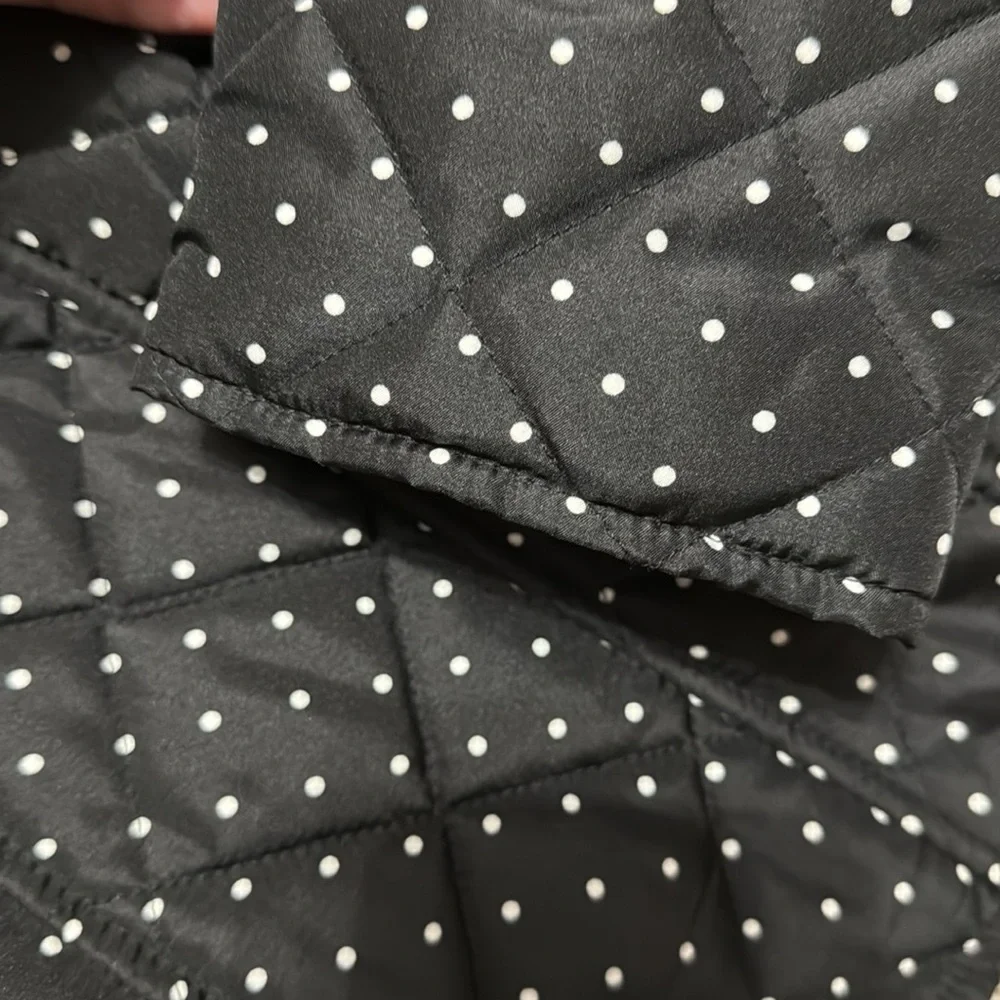 🌺 Chico’s Black Polka Dot Quilted Women's Jacket US 12-14 🌺
